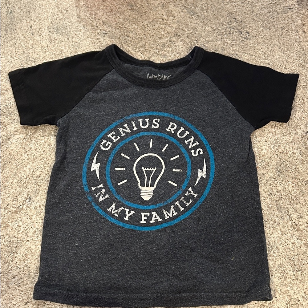 Jumping Beans Genius Graphic Tee - Black and Gray